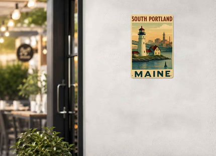 South Portland Maine Lighthouse Vintage Metal Signs 8 X 12 Inch