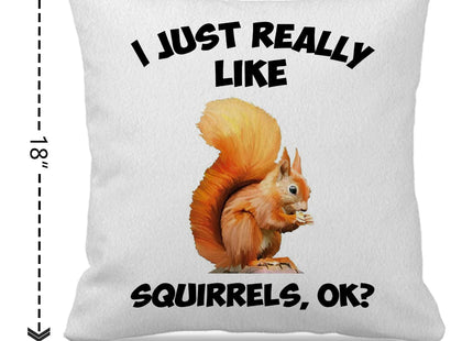 Nogrit Squirrel Pillow Covers，Squirrel Gifts,Squirrels Pillow Covers 18x18,Squirrel Decor Pillowcase，Squirrel Gifts for Women Girls，Squirrel Themed Gifts
