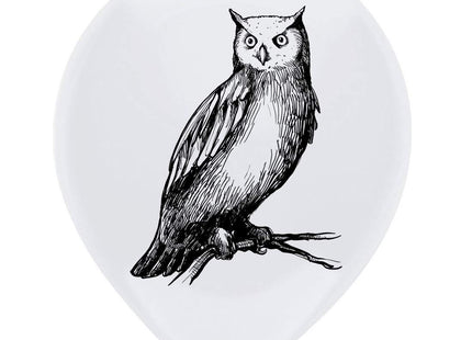 Owl Latex Balloons, 12inch (16pcs) Black and White Owl Birthday Party Decorations, Supplies