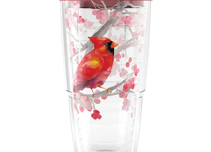 Tervis Christmas Holiday Cardinal and Berry Branches Made in USA Double Walled Insulated Tumbler Travel Cup Keeps Drinks Cold & Hot, 24oz, Classic