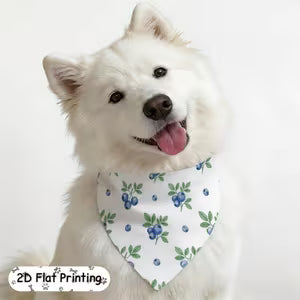Blueberry Pattern Adjustable Dog Bandana
