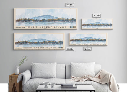 Mount Desert Island Maine Watercolor Canvas