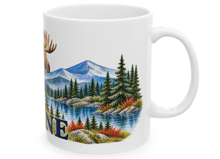 Maine Camp & Mountains Ceramic Mug