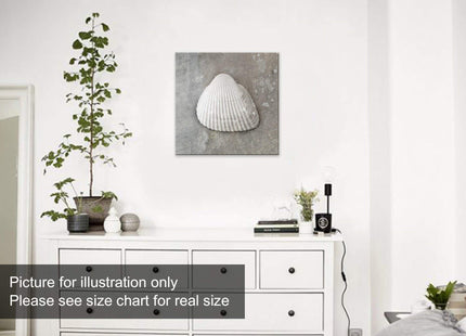 Niwo ART - Seashell, Sea Animail Canvas Wall Art Home Decor,Stretched Ready to Hang (12"x12"x1.5")