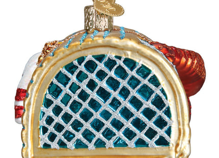 Old World Christmas Lobster Trap Glass Blown Ornament for Christmas Tree, Handcrafted Holiday Decoration, Sea Collection