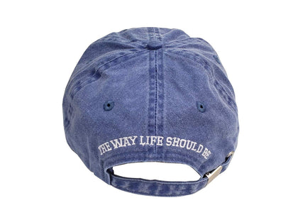 Maine State Vacationland Hat with Lobster Crest Denim Blue