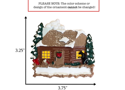 Uniqxmas Personalized Log Cabin Christmas Ornament 2026 | Rustic Cabin Ornament for Xmas Tree | First Camping Home, Camper Cabin Vacation Gift - Custom Name Year