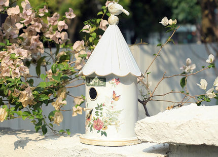 Z² BellaDecor Metal Hanging Birdhouses for Outdoors Bird Houses for Outside Unique Bird Nest for Bluebird Wren Chickadee Sparrow Bird Nest Box for Garden Patio