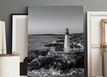 Borsxtzy Black And White Maine Photo Decor United States USA Art Poster