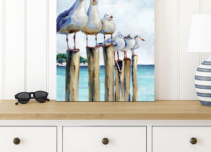 SUMGAR Canvas Wall Art, Coastal Seagull Room Decor, 12x16 Inch