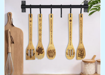 Sea Turtle Gifts for Women 6PCS Unique Sea Turtle Print Bamboo Spoons Gifts Set with Keychain Sea Turtle Decor Kitchen Gifts for Mom Bestie Teacher