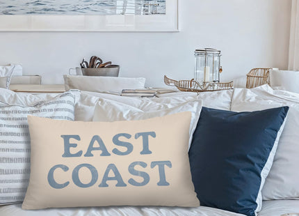 Lacama Coastal Throw Pillow Cover 12x20, Blue Coastal Room Decor, Blue Dorm Decor, East Coastal Decorative Throw Pillow Covers Pillowcases for Couch Bed Girly Room Bedroom Dorm