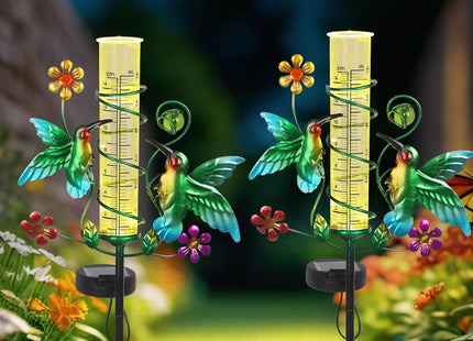 YHSOLAR Hummingbird Rain Gauge Outdoor for Measuring Precipitation