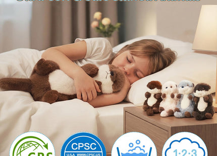 OUOZZZ 18.5" Otter Stuffed Animal 5-in-1 Otter Plush Toy for Girls Boys