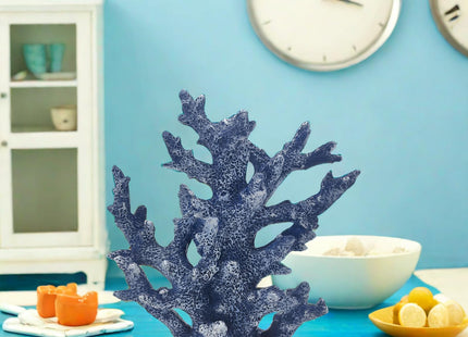 Etlemonde Coastal Beach Blue Coral Reef Statue Home Decor