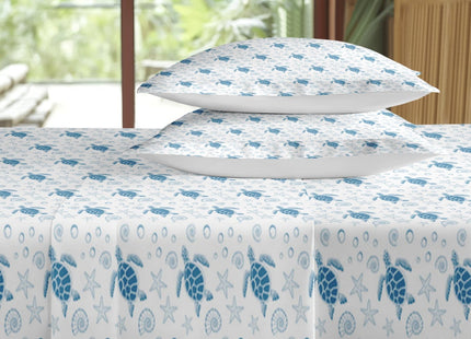 Pamnest Twin Bed Sheet Set, 3 Pieces Sea Turtle Bedding with Flat