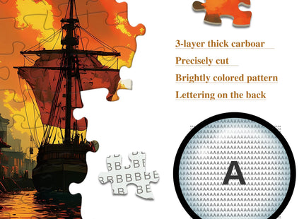 PQIKTUV Jigsaw Puzzles 1000 Pieces Sailboat at Sunset