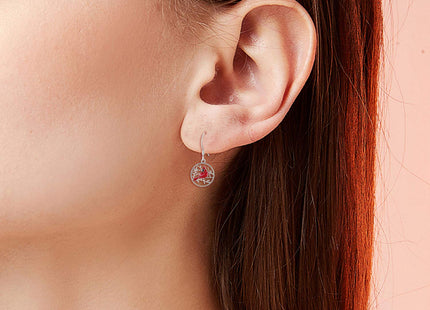 Cardinal Earrings Sterling Silver Red Bird Memorial Gift for Women Cardinal Jewelry for Loved Ones