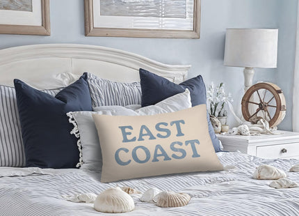 Lacama Coastal Throw Pillow Cover 12x20, Blue Coastal Room Decor, Blue Dorm Decor, East Coastal Decorative Throw Pillow Covers Pillowcases for Couch Bed Girly Room Bedroom Dorm