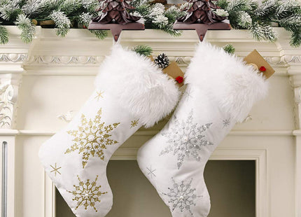 Pine Tree Christmas Stocking Holder Anti-Slip Fireplace Stocking Hanger Xmas Hook Gift for Christmas Mantle Table Indoors Decor(1, Pine Tree)