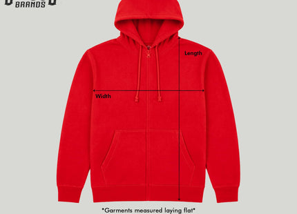 Brisco Brands Maine Lobster Stenciled Distressed ME Zip Up Hoodie Mens Womens Red
