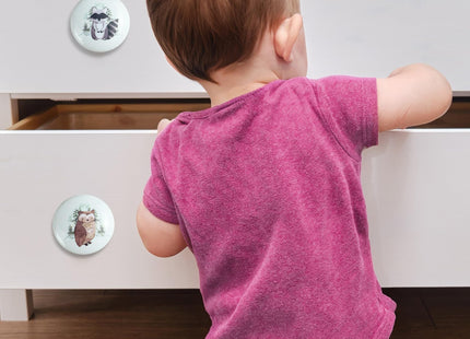Lasyman 6 Pack 1.5" Ceramics Safari Nursery Kids Animal Unique Cute Cabinet Decorative Dresser Drawer knobs pulls (Deer)