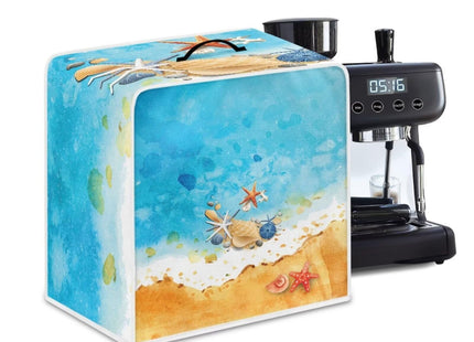 Kathyboom Seashell Starfish Coffee Maker Covers with Top Handle Stain Resistant Stand Blender Mixer Dust Covers Easy to Clean Office Coffee Machine Home Decor