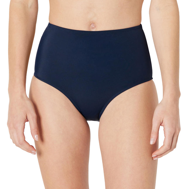 Amazon Essentials Women's High Waist Swim Bottom, Navy, Small