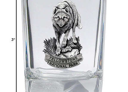 Heritage Pewter Moose Square Shot Glass | Hand-Sculpted 1.5 Ounce Shot Glass | Intricately Crafted Metal Pewter Inlay