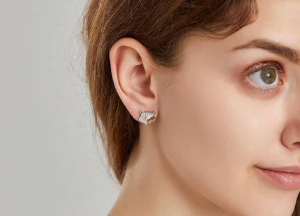 Fox Stud Earrings for Women,Animal Fox Earrings Gifts Jewelry (Earrings Fox)