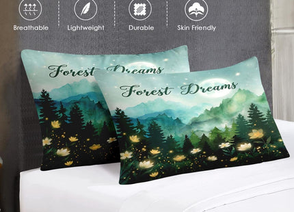 WeCozy Twin Comforter Set, 2 Pieces Forest Mountain Bedding Set