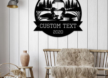 Custom Duck Metal Wall Sign, Personalized Duck Metal Wall Art, Farm Decor, Cabin Decor, Porch Sign