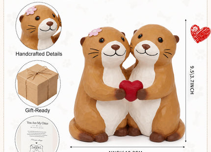 SUTIMAS Otter Valentines Day, for Girlfriend, Couple Figurine