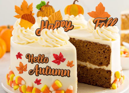 Whaline 3 Pack Fall Fondant Molds Autumn Pumpkin Maple Leaves Silicone Molds Hello Fall Candy Resin Chocolate Baking Mold for Autumn Harvest Cupcake Cake Topper Decoration Soap Jelly