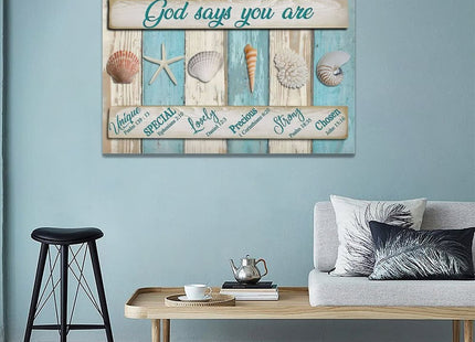 Tijuboni Ocean Nautical Seashell Wall Art 16"x24"