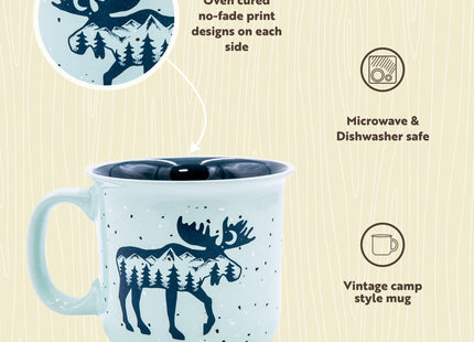 Lazy One Novelty Mugs, Funny Gift Mug for Family, Friends, or Coworkers in your Office (Mountain Moose)