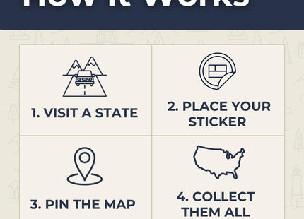 50 States Passport & Travel Journal - Track States Visited with Flag Stickers and US Travel Map - Gift for Travelers