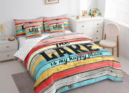 Erosebridal Lake House Themed Comforter Set Queen Size, 7 Pc Bed in a Bag