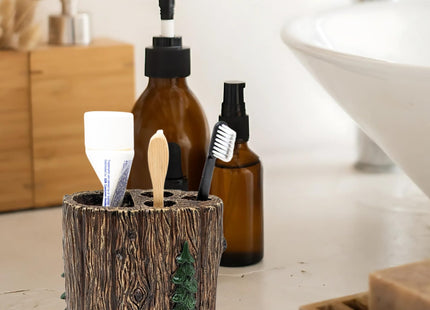 Woodland Bears Around the Tree Toothbrush Holder