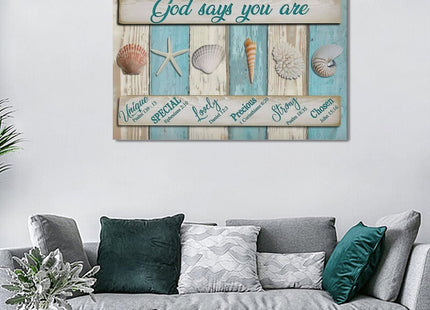 Tijuboni Ocean Nautical Seashell Wall Art 16"x24"
