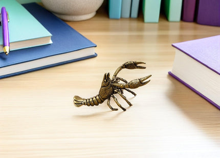 Toddmomy Copper Lobster Feng Shui Brass Statue Archaize Artware Garden Sculpture Figurine for Home Tea Table Graden Yard Collectible Feastival Decor
