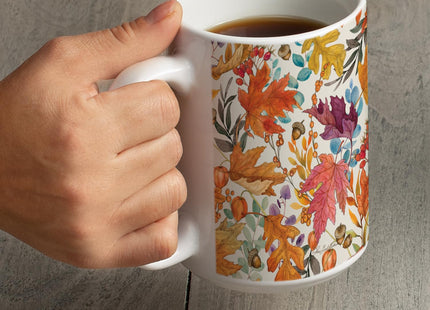 Highland Home Colorful Autumn Large Decorative Ceramic Mug