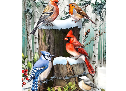 Briarwood Lane Winter Woodland Birds House Flag