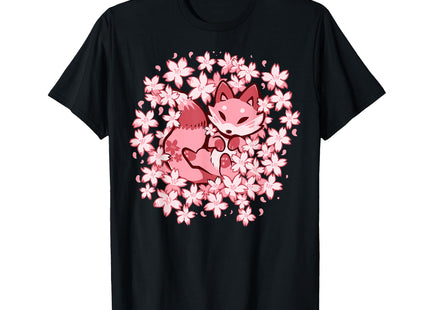 Cherry Blossom Fox - Cute Pink Fox T-Shirt