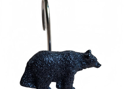 Twofishes Black Bear Lodge Shower Curtain Hooks Set of 12 Black Bear Lodge Shower Curtain Rins Set of 12