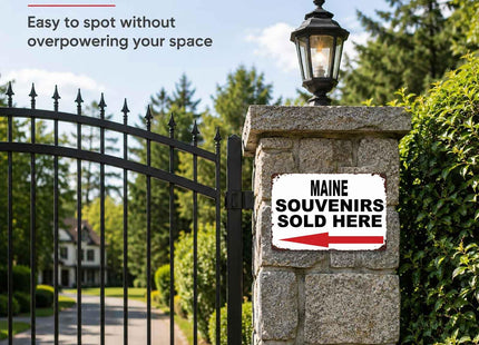 Vintage Maine Souvenirs Metal Signs 8X12 In