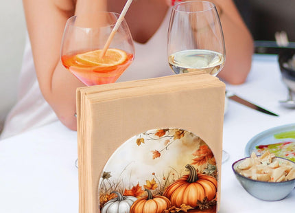 ALAZA Fall Pumpkin Autumn Leavese Napkin Holder