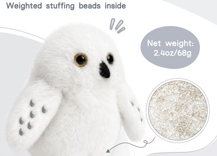 Niceup 4.5" Owl Stuffed Animal White Snowy Owl Plush Keychain