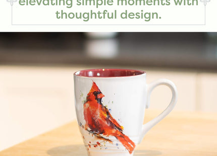 DEMDACO Watercolor Red and White Cardinal Mug by Dean Crouser
