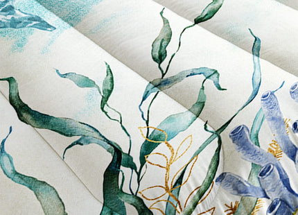 CVHOUSE Ocean Watercolor Sea Turtle Bedding Set - Kids Teens Comforter, Duvet, Quilt Set - Twin Size